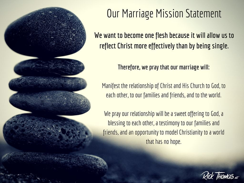 Our Marriage Mission Statement