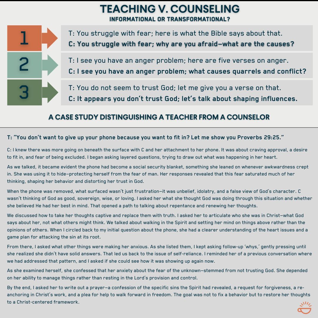 Teaching v. Counseling